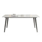 Rectangle 4 Legs Kitchen Table Industrial Sintered Stone Dining Desk