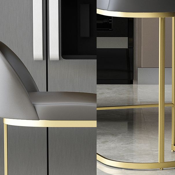 Sgabelli da banco in pelle rotonda scandinava sgabelli posteriori per cucina