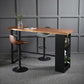 Pine Wood Bar Dining Table Industrial Bar Dining Table with Sled Base Clearhalo 'Bar Furniture' 'Bar Tables' 'bar_tables' 'furn' 'furn_bar_tables' 'Furniture' 'furniture_bar_tables' 'Kitchen & Dining Furniture' 1200x1200_60ff3e05-1cfe-441b-89bd-40301739c37e