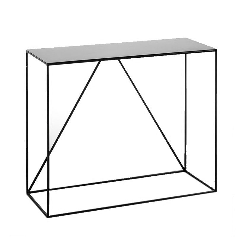 Contemporary Console Accent Table Antique Finish Sofa Console Table in Metal