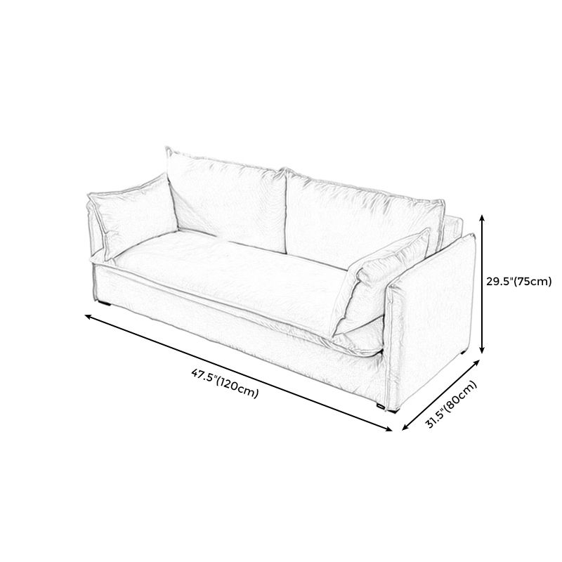 Loose Back Linen Square Arm Sofa with Slipcovered for Apartment and Living Room Clearhalo 'furn' 'furn_sofas' 'Furniture' 'furniture_sofas' 'kitchen' 'kitchen_sofas' 'Living Room Furniture' 'Sofa' 'sofas' 1200x1200_61039368-a158-4d5c-82d1-44cd8da94f83