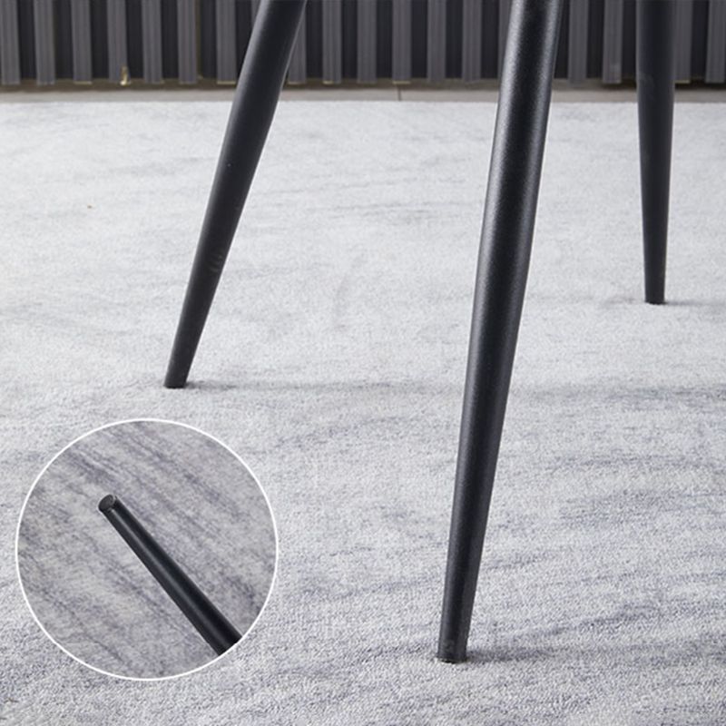 Contemporary Leather Dining Chairs Wingback Armless Chair with Metal Legs for Restaurant Clearhalo ' kitchen&dining_furn' 'Dining Chairs' 'Dining Tables & Seating' 'dining_chair' 'furn' 'furn_dining_chair' 'Furniture' 'furniture_dining_chair' 'Kitchen & Dining Furniture' 'kitchen' 1200x1200_61040428-ace7-4d23-ab7c-fa97dca5cd7e