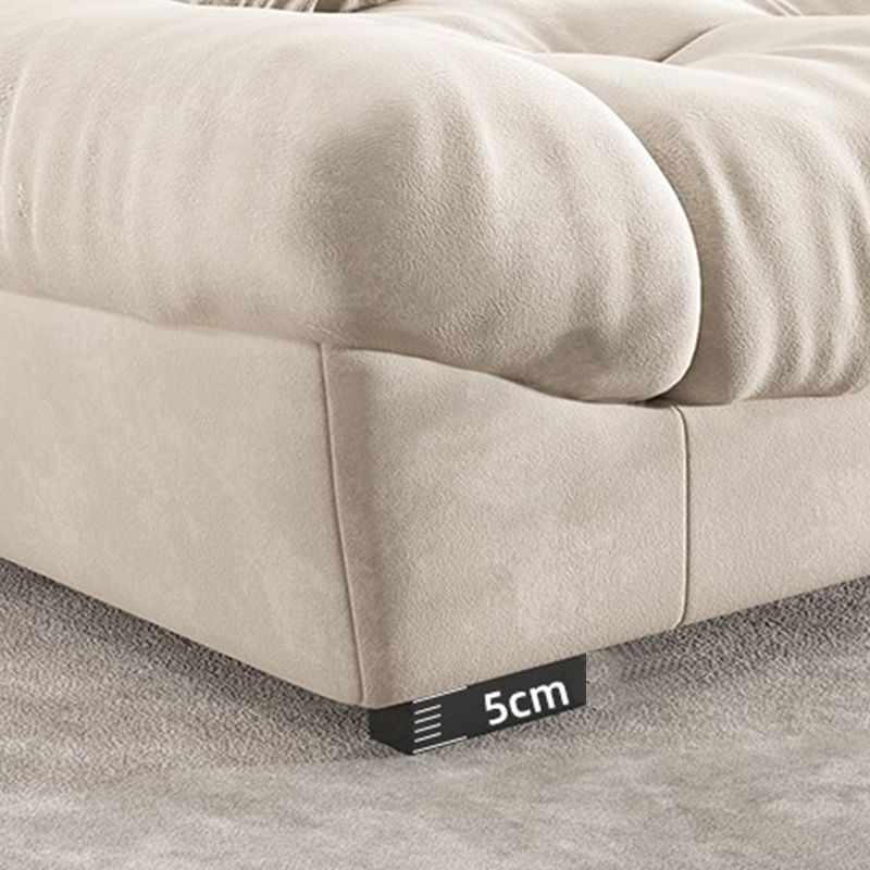 34.65" H Genuine Leather Armless Sofa with Tufted Back Down Fill Cushions Sofa Clearhalo 'furn' 'furn_sofas' 'Furniture' 'furniture_sofas' 'Living Room Furniture' 'Sofa' 'sofas' 1200x1200_61042134-ed09-4228-8e39-c3d50ed42195