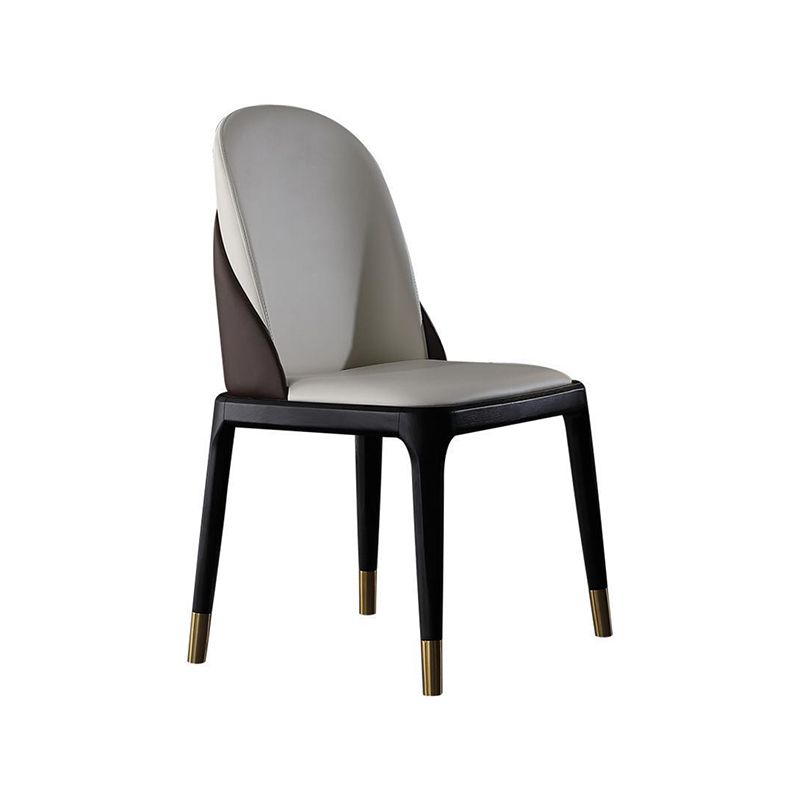 Glam Style Leather Side Chair Wooden Frame Indoor Dining Chair Clearhalo 'Dining Chairs' 'Dining Tables & Seating' 'dining_chair' 'furn' 'furn_dining_chair' 'Furniture' 'Kitchen & Dining Furniture' 1200x1200_6104a128-afc0-42ca-9ac9-73bc42b6b9f8