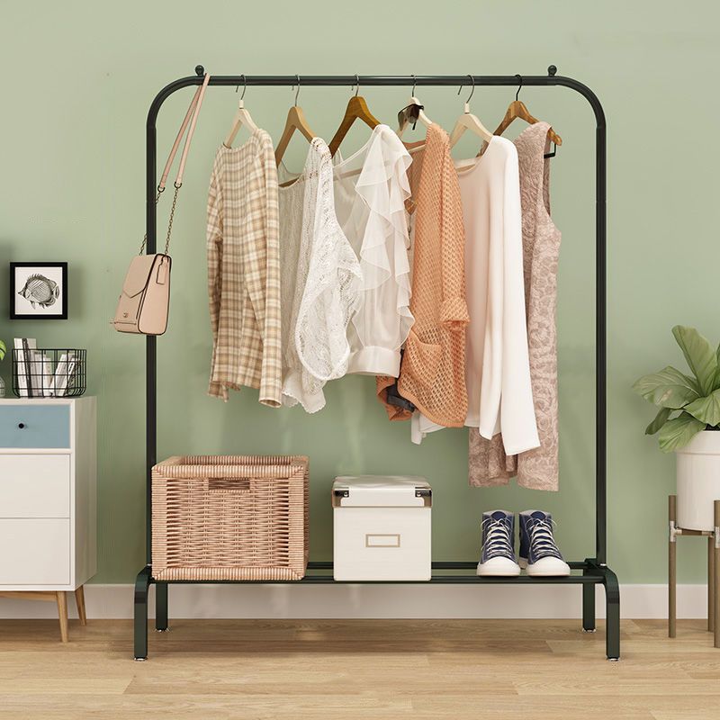 Stable Metallic Coat Hanger Free Standing Coat Rack With Storage Shelving Clearhalo 'Entry & Mudroom Furniture' 'furn' 'furn_hall_tree_coat_racks' 'Furniture' 'Hall Trees & Coat Racks' 'hall_tree_coat_racks' 1200x1200_6106288f-09be-42d9-a3bc-fc06717cf11a