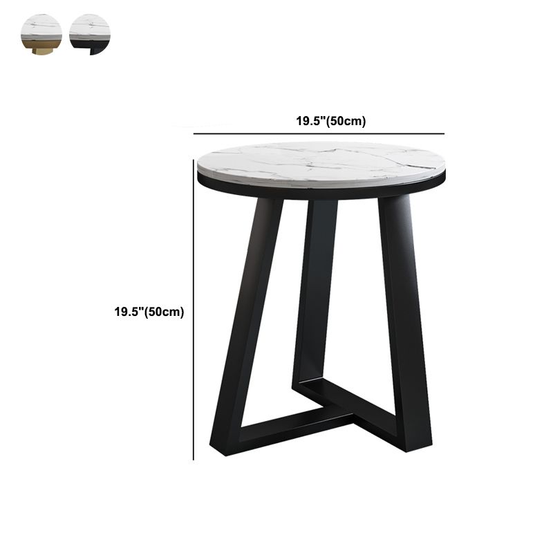 脚のコーヒーテーブルラウンド/楕円形のカクテルテーブルは金/黒い脚