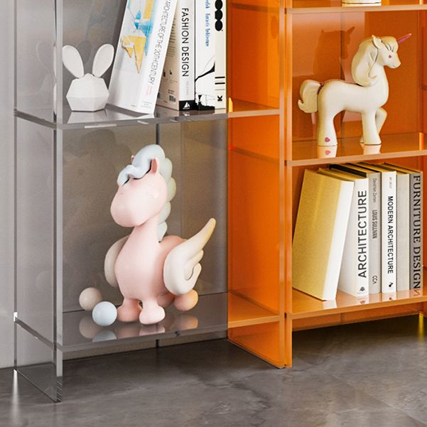 Bibliothèque d'étagère standard de bibliothèque acrylique glam pour la salle d'étude 9.8 "W