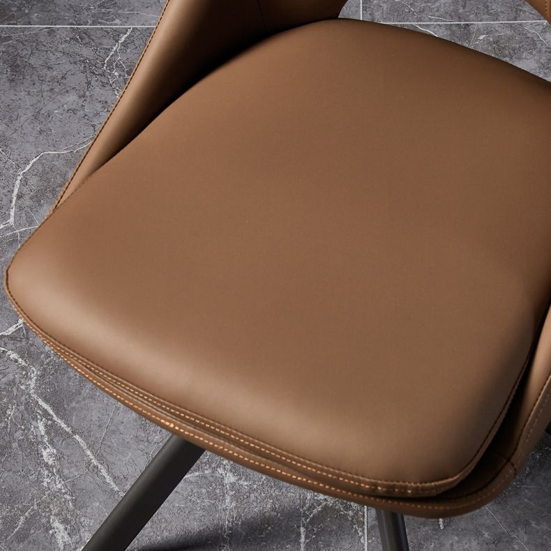 Contemporary Design Open Back Dining Side Chairs Leather Dining Chairs Clearhalo ' kitchen&dining_furn' 'Dining Chairs' 'Dining Tables & Seating' 'dining_chair' 'furn' 'furn_dining_chair' 'Furniture' 'furniture_dining_chair' 'Kitchen & Dining Furniture' 'kitchen' 1200x1200_61092d13-07da-4063-9251-a2543a21d5cd