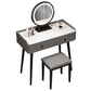 Modern Stone Top Make-up Vanity Solid Wood Vanity Dressing Table Set with 2 Drawers