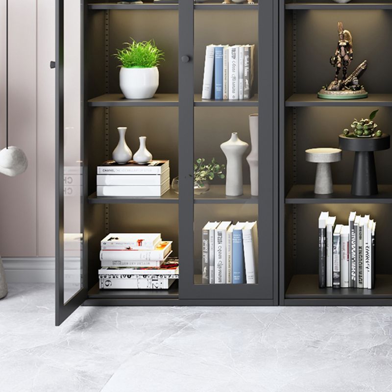 Modern Closed Back Vertical Bookshelf Metal Bookcase for Office Clearhalo 'Bookcases' 'furn' 'furn_bookcases' 'Furniture' 'Office Furniture' 1200x1200_6109b103-3612-46b4-91de-7a6472fdb525