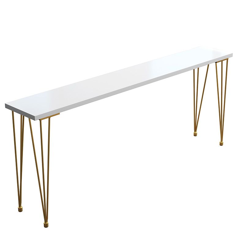 Pine Wood Bar Dining Table Glam Rectangle Bar Table with 4 Legs Pedestal for Dining Room Clearhalo 'Bar Furniture' 'Bar Tables' 'bar_tables' 'furn' 'furn_bar_tables' 'Furniture' 'Kitchen & Dining Furniture' 1200x1200_610ac963-defb-48f3-9438-c0961c050d0c