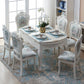 Glam Kitchen Table with Faux Marble Top Solid Wood Legs for Home