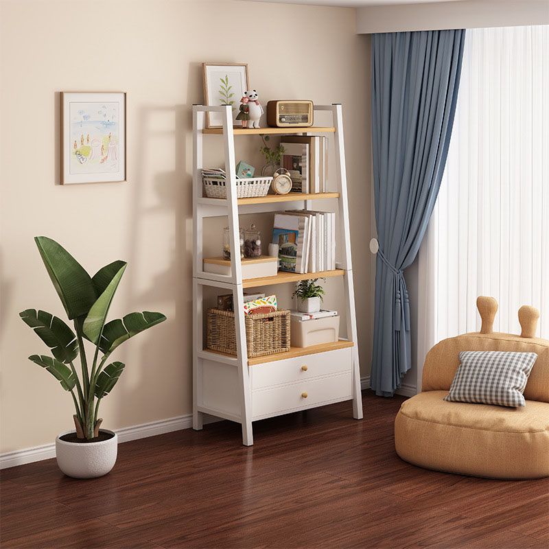 Scandinavisch gefabriceerde houten boekenkast 12-inch brede ladderboekplank