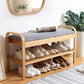 12.99" Wide Modern Entryway Cushioned Bench Bamboo Bench with Arms Clearhalo 'Benches' 'Chairs & Seating' 'furn' 'furn_benches' 'Furniture' 'Living Room Furniture' 1200x1200_610c2ecf-4c5c-475a-9083-98d24ba325c0