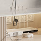 Console portaoggetti chiusa Console multimediale TV mobile con cassetti