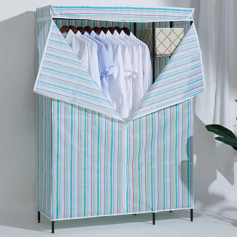 Contemporary Style Wardrobe Metal 1-Door Wardrobe Closet for Bedroom