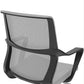Chaise de bureau de style moderne, bras fixes à dossier moyen, chaise de travail ergonomique en maille