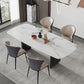 Contemporary Dining Sets with Sintered Stone Dining Table and Cushioned Chairs Clearhalo 'Dining Room Sets' 'Dining Tables & Seating' 'dining_room_set' 'furn' 'furn_dining_room_set' 'Furniture' 'furniture_dining_room_set' 'Kitchen & Dining Furniture' 'kitchen&dining_furn' 'kitchen' 1200x1200_610e9fd4-962e-434a-b35d-d03d3ae79138