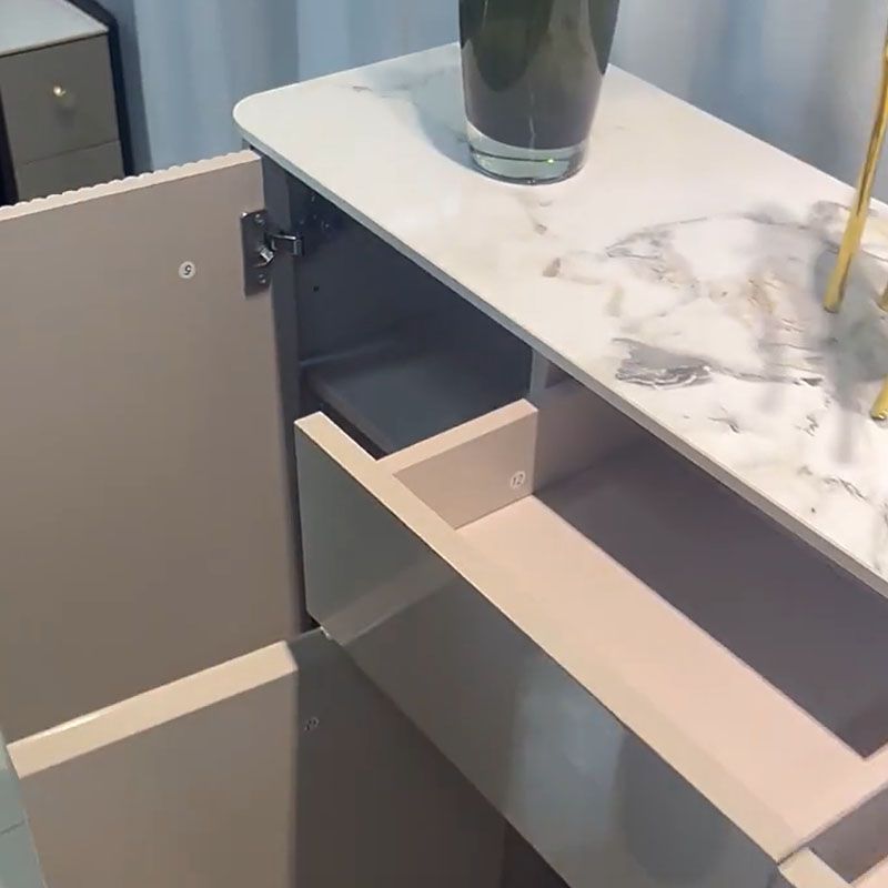 Stand in legno ingegnerizzato in stile contemporaneo ingegneria a scaffalatura regolabile