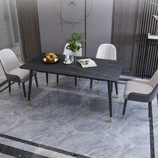 Modern Matte Finish Stone Dining Table Rectangle Dining Table Clearhalo ' dining_table' 'Dining Tables & Seating' 'Dining Tables' 'furn' 'furn_dining_table' 'Furniture' 'furniture_dining_table' 'Kitchen & Dining Furniture' 'kitchen&dining_furn' 'kitchen' 'kitchen_dining_table' 1200x1200_610f2980-49de-4b14-b0c3-e7b937aa8769