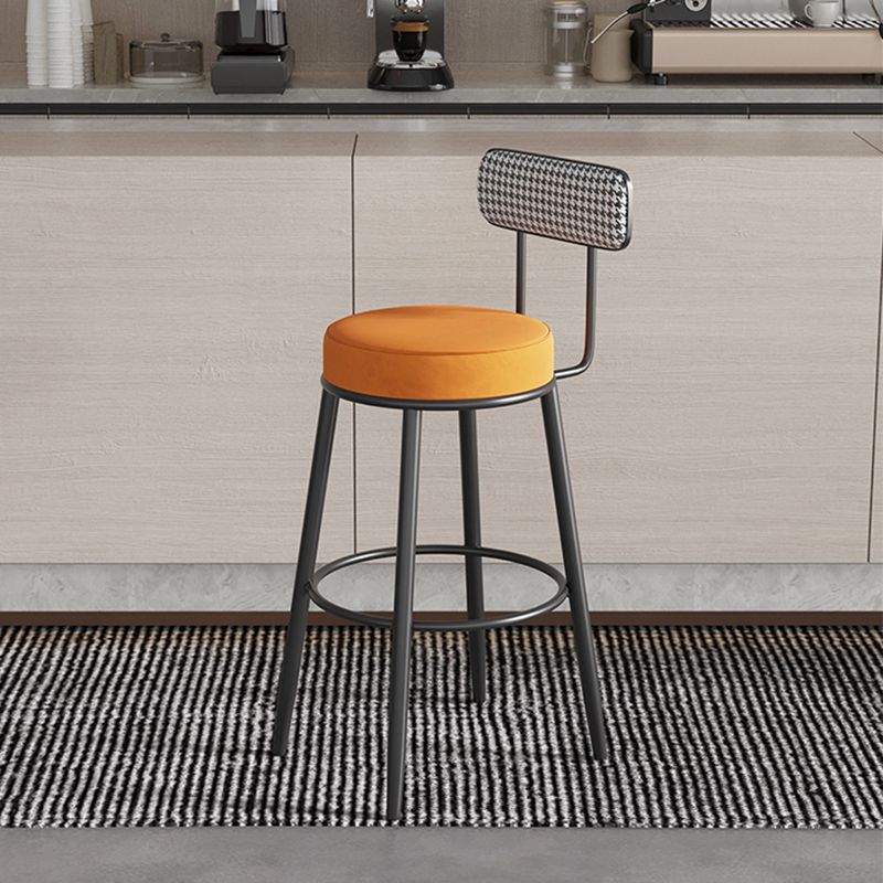 Sgabello con banco in pelle in vetro in metallo contemporaneo in finitura con finitura opaca per interno