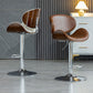 Modern Swivel Footrest Bar Stool Metal Backrest Indoor Counter Stool with Wood Seat Clearhalo 'Bar Furniture' 'Bar Stools' 'bar_stools' 'furn' 'furn_bar_stools' 'Furniture' 'Kitchen & Dining Furniture' 1200x1200_6114405d-c315-4345-9dba-79da5921bb70