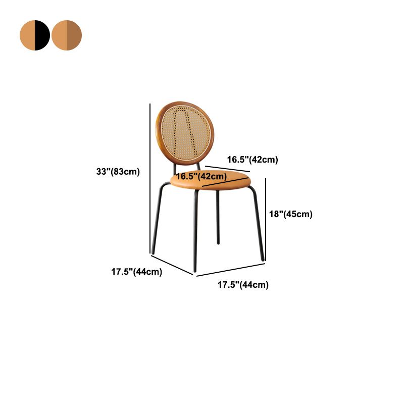 Contemporary Dining Side Chair PU Leather Stacking Side Chair Clearhalo 'Dining Chairs' 'Dining Tables & Seating' 'dining_chair' 'furn' 'furn_dining_chair' 'Furniture' 'Kitchen & Dining Furniture' 1200x1200_61181692-36f3-42b9-a628-b30d153a46a3