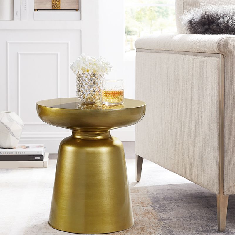 Modern Metal Round Side Table 43/60' Tall Pedestal End Table Clearhalo 'Coffee & Accent Tables' 'End & Side Tables' 'end_side_tables' 'furn' 'furn_end_side_tables' 'Furniture' 'Living Room Furniture' 1200x1200_6118b934-a1b4-4113-956f-85a912dc05c7