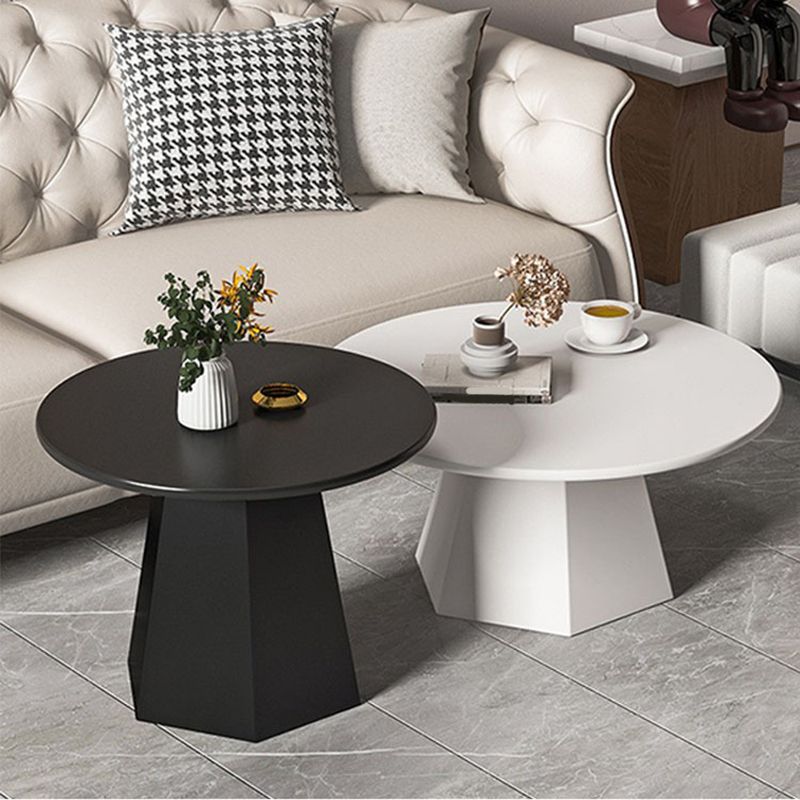 Pedestal Coffee Table Modern Black/White Cocktail Table for Room Clearhalo 'Coffee & Accent Tables' 'Coffee Tables' 'coffee_tables' 'furn' 'furn_coffee_tables' 'Furniture' 'Living Room Furniture' 1200x1200_6118e877-0f0e-49b1-bc50-54c2d7e3ba63
