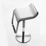 Sgabello da bar senza armi interno a bassa schiena contemporanea con base di metallo