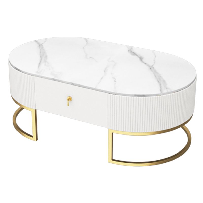Slate Top Coffee or End Table with Storage Drawers Oval Frame Clearhalo 'Coffee & Accent Tables' 'Coffee Tables' 'coffee_tables' 'furn' 'furn_coffee_tables' 'Furniture' 'Living Room Furniture' 1200x1200_611bcb5d-de33-46c6-a50b-b3a4de251d53