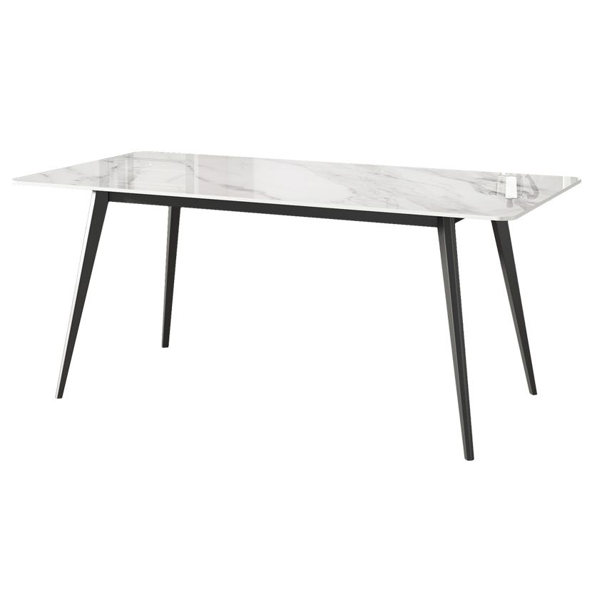 Sintered Stone Top Dining Table Rectangle Table with Metal Base and 4 Legs Clearhalo ' dining_table' 'Dining Tables & Seating' 'Dining Tables' 'furn' 'furn_dining_table' 'Furniture' 'furniture_dining_table' 'Kitchen & Dining Furniture' 'kitchen&dining_furn' 'kitchen' 'kitchen_dining_table' 1200x1200_611c23b3-5112-4599-ac54-7a208cef964b