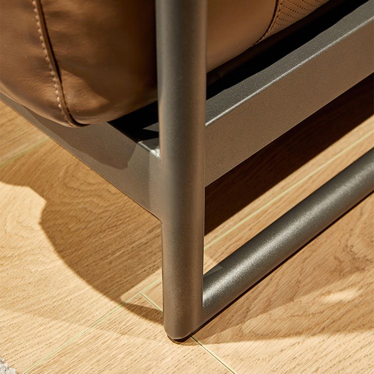 Square Arm Sofa Modern Sofa 38.58" D x 34.64" H Sofa with Pillow Clearhalo 'furn' 'furn_sofas' 'Furniture' 'Living Room Furniture' 'Sofa' 'sofas' 1200x1200_611cf59b-75ce-454e-af21-9f8a714e8175