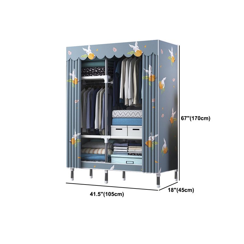 Hedendaagse stijl Garderobe Metal 1-deurs Garderobe Closet voor thuis