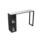 Faux Marble Black Counter Height Dining Table Industrial Metal Base Counter Wine Table