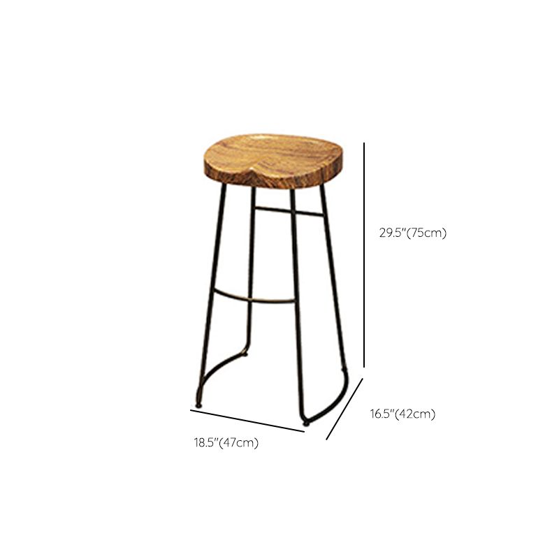 Brown Bar Stool and Table Set Industrial 1/2/4/7 Pieces Table and Stool Set