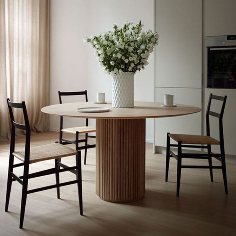 Pine Solid Wood Dining Table Simple Style Round Dining Site Table with Pedestal Casual Clearhalo ' dining_table' 'Dining Tables & Seating' 'Dining Tables' 'furn' 'furn_dining_table' 'Furniture' 'furniture_dining_table' 'Kitchen & Dining Furniture' 'kitchen&dining_furn' 'kitchen' 'kitchen_dining_table' 1200x1200_612464b9-3373-4d12-9e88-5823049685f5