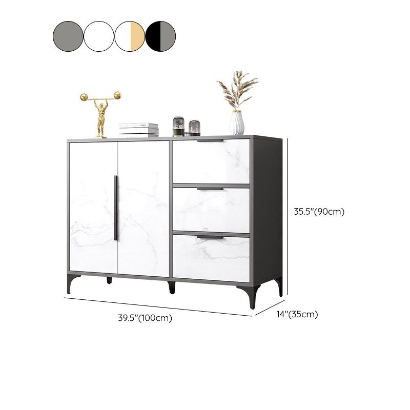 Tavolo da buffet in legno bacheca in stile moderno con cassetti e armadi