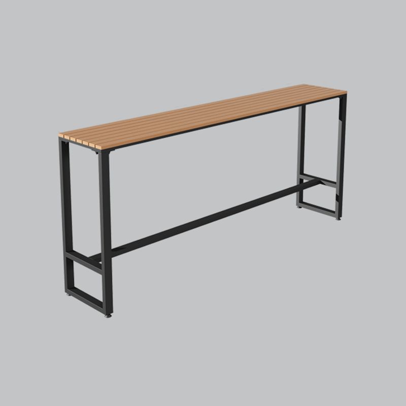 Modern Style Brown Bar Table Pine Wood and Iron Outdoor Bar Table Clearhalo 'Bar Furniture' 'Bar Tables' 'bar_tables' 'furn' 'furn_bar_tables' 'Furniture' 'furniture_bar_tables' 'Kitchen & Dining Furniture' 'kitchen&dining_furn' 'kitchen' 1200x1200_61252ce3-f197-4008-9d1e-34b7592c0b7c