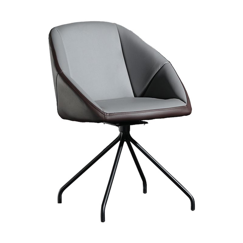 Contemporary Style Dining Chair Arm Metal Side Parsons Chair for Kitchen Clearhalo ' kitchen&dining_furn' 'Dining Chairs' 'Dining Tables & Seating' 'dining_chair' 'furn' 'furn_dining_chair' 'Furniture' 'furniture_dining_chair' 'Kitchen & Dining Furniture' 'kitchen' 1200x1200_6125ecf4-7910-4b96-94de-7ca4a192f732