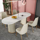 Contemporary Freeform Dining Table Sintered Stone Table with Double Pedestal Base Clearhalo ' dining_table' 'Dining Tables & Seating' 'Dining Tables' 'furn' 'furn_dining_table' 'Furniture' 'furniture_dining_table' 'Kitchen & Dining Furniture' 'kitchen&dining_furn' 'kitchen' 'kitchen_dining_table' 1200x1200_612606ab-615a-4638-b40d-de6a2bee8d2b
