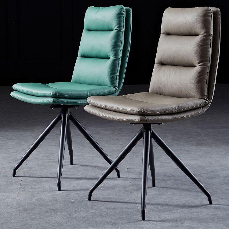 Modern Faux Leather Chairs with 4 Black Finish Metal Legs Dining Chair for Home Clearhalo ' kitchen&dining_furn' 'Dining Chairs' 'Dining Tables & Seating' 'dining_chair' 'Furniture' 'furniture_dining_chair' 'Kitchen & Dining Furniture' 'kitchen' 1200x1200_61269d85-e344-4123-bcbf-a14725e665b7