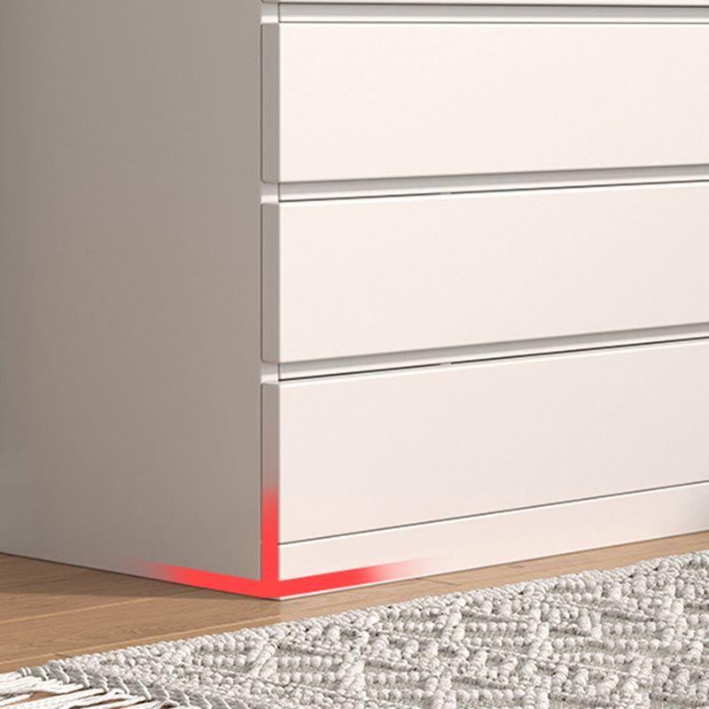 Contemporary White/Natural Chest with Wooden Drawers Rectangle Chest Clearhalo 'Cabinets & Chests' 'cabinets_chests' 'furn' 'furn_cabinets_chests' 'Furniture' 'Living Room Furniture' 1200x1200_6127635d-f033-4e9b-95ae-e99f8a1faedd