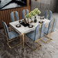 Rectangle Stone Top Dining Table Traditional Luxury Table with 4 Legs Clearhalo 'Dining Tables & Seating' 'Dining Tables' 'dining_table' 'furn' 'furn_dining_table' 'Furniture' 'furniture_dining_table' 'Kitchen & Dining Furniture' 'kitchen' 'kitchen_dining_table' 1200x1200_61299d57-cfc7-406c-881c-850ecdbc542b