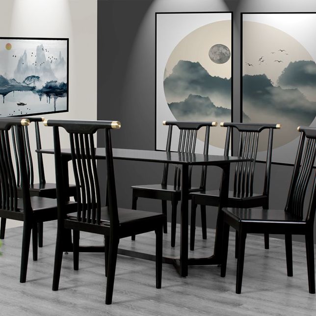 Traditional Solid Wood Dining Chairs Slat Back Dining Side Chair for Home Clearhalo ' kitchen&dining_furn' 'Dining Chairs' 'Dining Tables & Seating' 'dining_chair' 'furn' 'furn_dining_chair' 'Furniture' 'furniture_dining_chair' 'Kitchen & Dining Furniture' 'kitchen' 1200x1200_6129d270-8b04-48cf-acaf-84c0f9ee1846