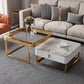 Gold Frame Metal Iron Base Design with Drawer Square Coffee Table Clearhalo 'Coffee & Accent Tables' 'Coffee Tables' 'coffee_tables' 'furn' 'furn_coffee_tables' 'Furniture' 'furniture_coffee_tables' 'Living Room Furniture' 1200x1200_612a310e-d318-4d28-8e45-aa3434fe381c