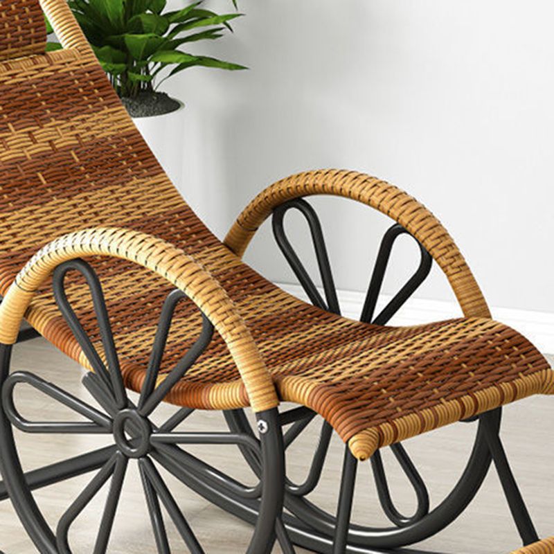 アイアンベースレジャーシングルチャイズレイジーチェアバルコニーリクライナーロッキングチェア