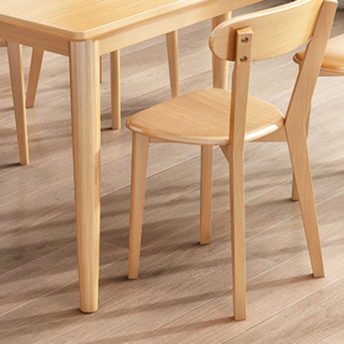 Contemporary Solid Wood Rectangular Dining Table for Dining Hall Clearhalo 'Dining Tables & Seating' 'Dining Tables' 'dining_table' 'furn' 'furn_dining_table' 'Furniture' 'Kitchen & Dining Furniture' 1200x1200_612a6107-9bff-4460-8b93-62451eeecb99