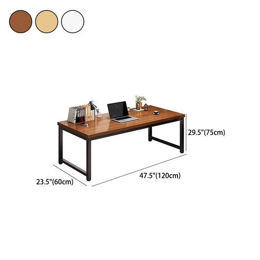 23.5 "W houten kantoor bureau modern schrijfbureau met h-vormige basis