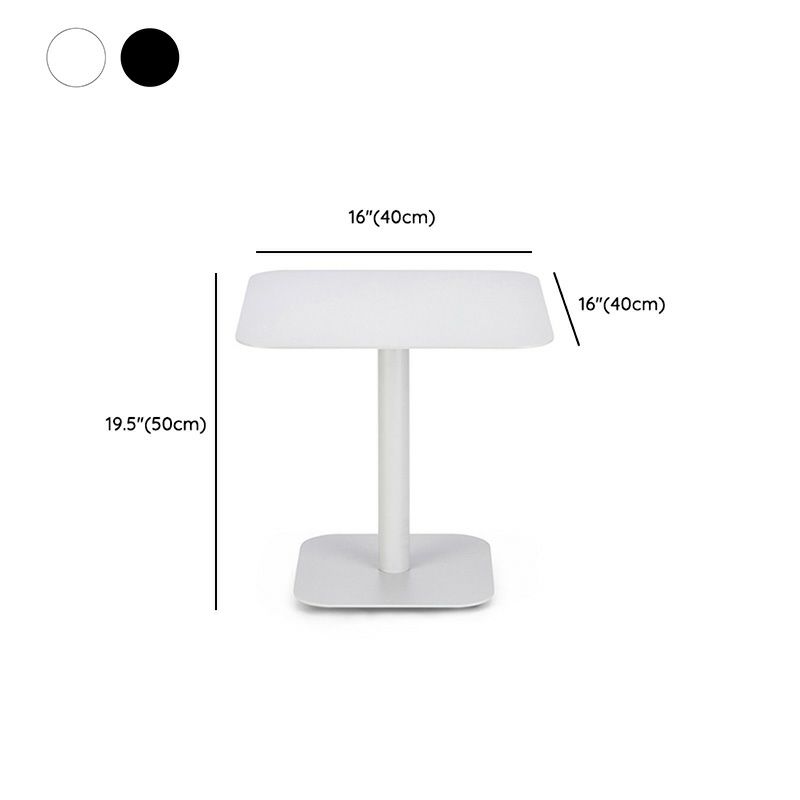 Mid-Century Round Corner Table Metal Pedestal Sofa Side End Table